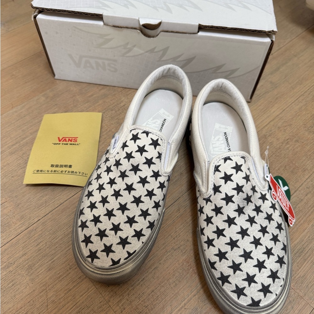Vans x Bianca Chandon Black Star Slip-On Sneakers
